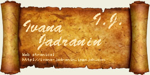 Ivana Jadranin vizit kartica